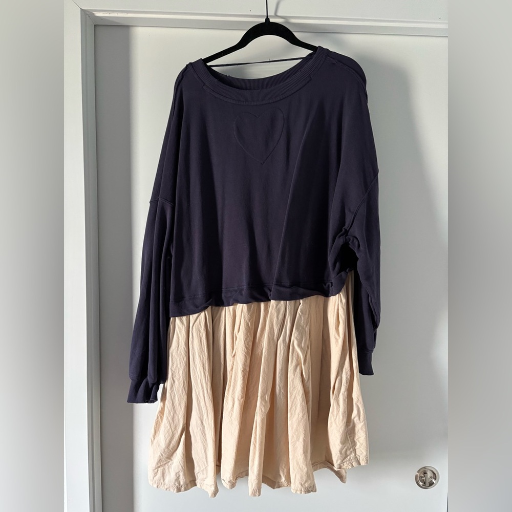 Free People Eleanor Sweatshirt Tunic Dress